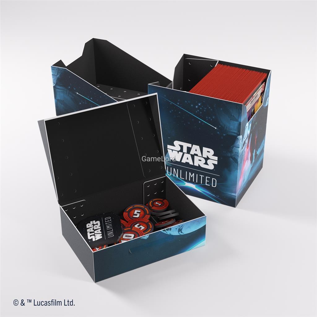 Boîte De Rangement Star Wars Unlimited Soft Crate – Darth Maul – 60 Cartes Double Couche + Boîte à Jetons