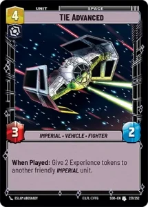 TIE Advanced - Star Wars: Unlimited - Spark of Rebellion
