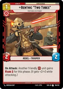 Benthic "Two Tubes" - Partisan Lieutenant - Star Wars: Unlimited - Spark of Rebellion