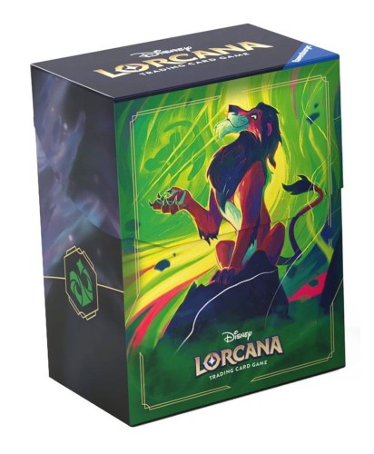 Lorcana Deck Box Azurite Sea - Scar, Vengeful Lion.jpg