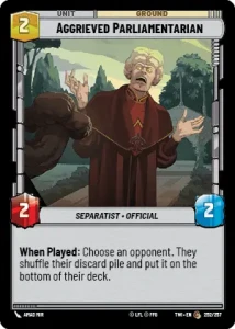 Aggrieved Parliamentarian - Star Wars: Unlimited - Twilight of the Republic