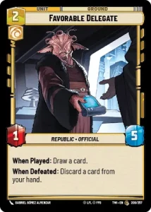 Favorable Delegate - Star Wars: Unlimited - Twilight of the Republic