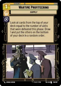 Wartime Profiteering - Star Wars: Unlimited - Twilight of the Republic
