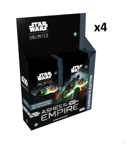 Star Wars: Unlimited Card Game - Ashes of the Empire  - Carbonite Booster Box (12) x4 - CASE 