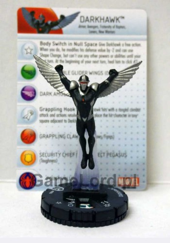 Marvel HeroClix - Guardians of the Galaxy - #008b  Darkhawk