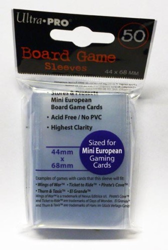 Board Game Sleeves - Mini European - 44x68