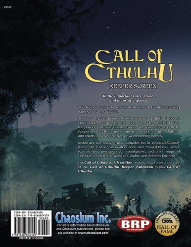 Call of Cthulhu RPG: 7th Edition - Keeper Screen Pack