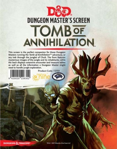 Dungeons &amp; Dragons: Dunegon Master's Screen 5.0 - Tomb of Annihilation